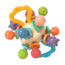 Childrens Manhattan Handball Grip Ball Rattle Bell Tooth Glue Three-in-one 0-1-year-old babys puzzle jouet can nibble