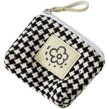 New cute small plaid wallet