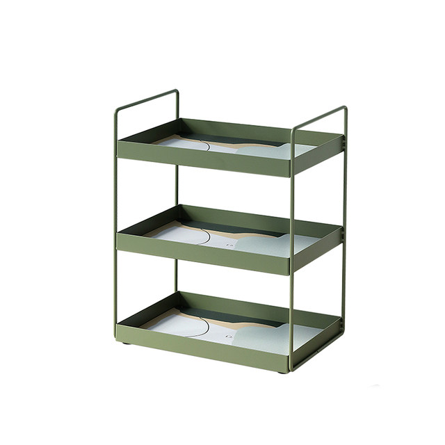 Dark green multi-layer storage rack countertop finishing rack