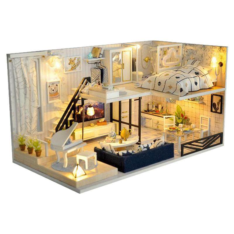 天予diy小屋立体手工拼装房子迷你微缩场景模型室内礼物女生玩具