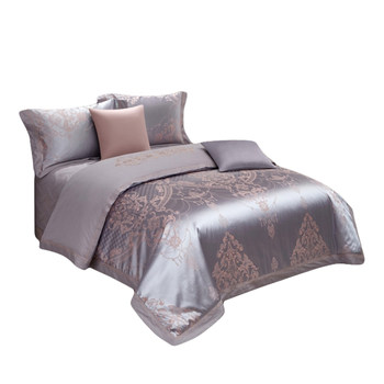 Cotton bed cover four-piece set of tribute satin jacquard european style