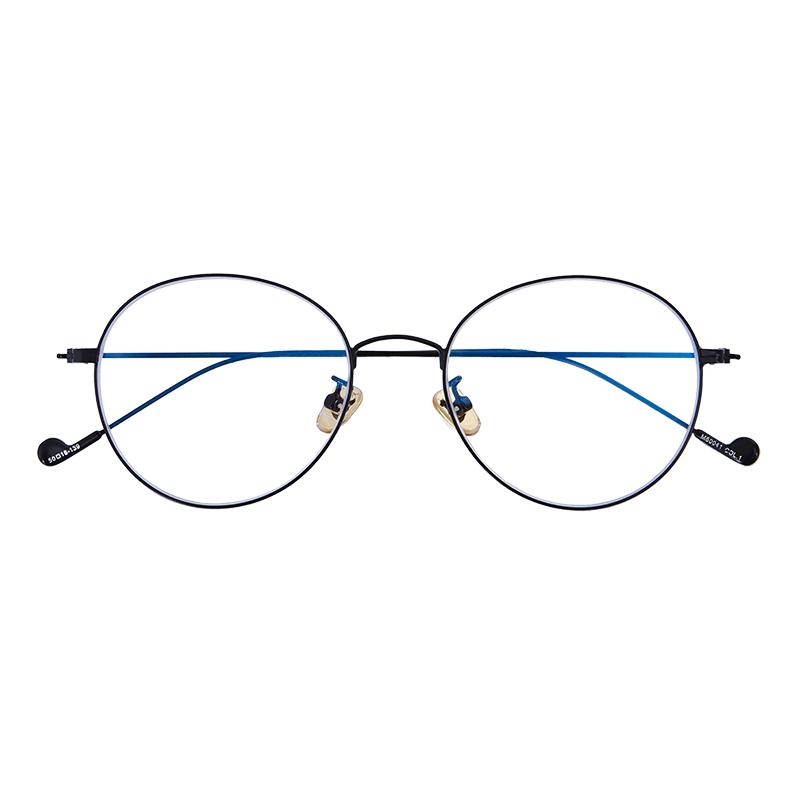 Ultra-light retro round frame radiation-proof blue light can be equipped with myopia