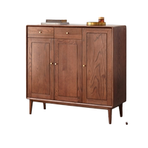 Genji Muyu solid wood shoe cabinet home entrance entrance cabinet living room storage locker balcony cabinet locker