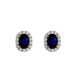 Everyday Light Luxury Royal Blue Sapphire Necklace and Stud Earrings for Women