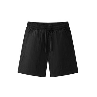 森马休闲短裤男运动跑步裤子宽松2025夏季爆款微皱肌理感100%锦纶