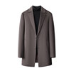 Mid-length suit collar pure wool woolen coat