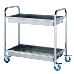 Extra thick 1.0 stainless steel trolley, bowl collection cart, multi-layer tool cart, work cart, material cart, school three-layer dining cart