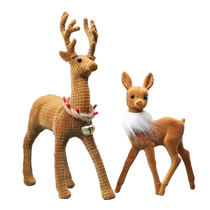 Christmas Decorations Swing Piece Emulation Deer Elk Deer Small Deer Swing Piece Christmas Deer Shop Window Arrangement Mother-son Deer 2023 New