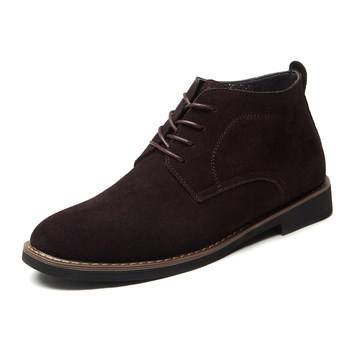 ເກີບໜັງອັງກິດຜູ້ຊາຍ Martin boots boutique high-top suede leather men's shoes leather shoes casual shoes plus sneakers velvet