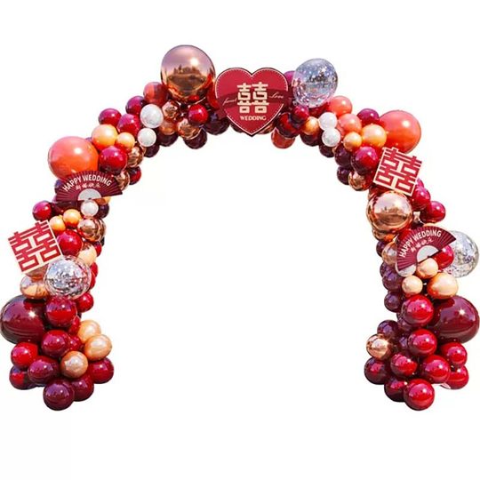 气球拱门结婚支架装饰婚庆场景幼儿园门口彩虹门室外开业婚礼农村