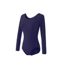 Chen Ting girls ballet dance round neck long-sleeved one-piece training suit childrens dance examination basic training gymnastics suit