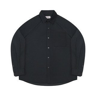 TOPTIER BRO 莱赛尔混纺亲肤顺滑长袖衬衫男简约通勤宽松休闲上衣