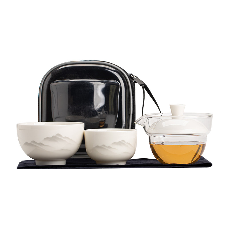 Milubai porcelain travel kung fu tea set