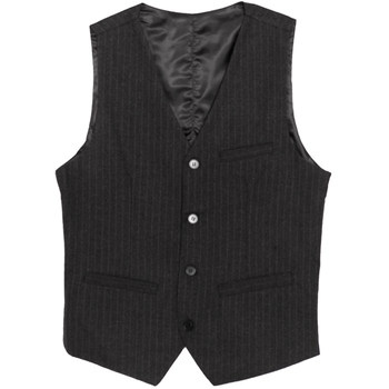 SOARIN ແບບອັງກິດ retro suit vest ຜູ້ຊາຍ striped ທຸລະກິດອາວຸໂສຢ່າງເປັນທາງການເຫມາະ vest ສີດໍາ