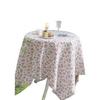 ອາເມລິກາ pastoral floral retro ຝ້າຍແລະ linen tablecloth ສີ່ຫລ່ຽມປົກຫຸ້ມຂອງແບບເກົາຫຼີຕົກແຕ່ງຮູບພື້ນຫລັງຜ້າ