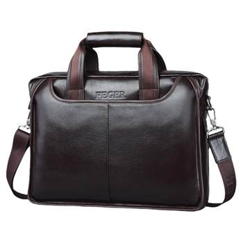 Genuine leather cowhide bag for men's business shoulder bag