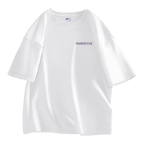 Pull back short-sleeved mens style 2024 summer breathable new trend heavyweight mens versatile casual loose printed short-sleeved