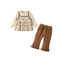 Girls Suit Autumn Clothes 2024 New Childrens Fashionable Little Girl Clothes Baby Casual Three-piece Set Spring and Autumn