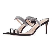 Stuart Weitzman SW LILITH CRYSTAL 75 SLIDE sandales à talons hauts en cristal printemps et été