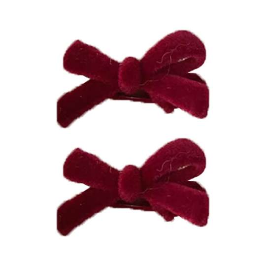 复古精致蝴蝶结发夹头饰可爱小号刘海夹女高级感红色侧边夹子新款