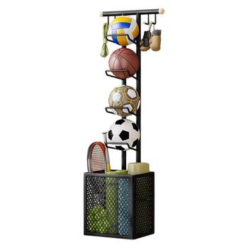 Household multi-layer sports equipment storage rack yoga mat floor storage basket basketball storage rack toy storage rack