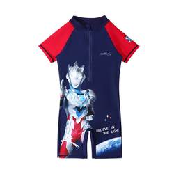 Children's swimsuit boys 2024 summer new Ultraman Zero one-piece swimsuit small, medium and large children's hot spring swimsuit