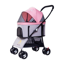 MDG pet stroller for dogs and cats. Stroller for walking dogs and cats. Lightweight trolley detachable and foldable.