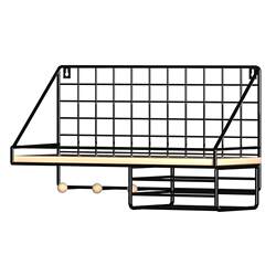 Wall-Mounted Shelf Bookshelf Wall Hanging Bedside Basket Dormitory Essentials No-Drill Wall Hanging Board Storage Rack