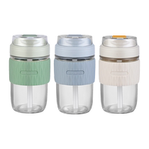 (Self-operated) Japanese peacock glass cup for women high-looking straw cup new coffee cup heat-resistant silicone Japanese style