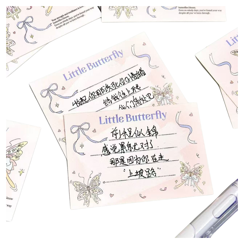 Original butterfly series postcard message card ins high-value message card holiday blessing creative commemorative greeting card