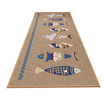 Linen kitchen floor mats anti-slip, oil-resistant and dirt-resistant floor mats