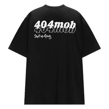 404MOB ອອກແບບໂລໂກ້ສອງຕົວອັກສອນພິມເສື້ອຍືດແຂນສັ້ນ summer ກາງແຈ້ງແນວໂນ້ມແຫ່ງຊາດທີ່ບໍລິສຸດເສື້ອທີເຊີດຝ້າຍສໍາລັບຜູ້ຊາຍແລະແມ່ຍິງ