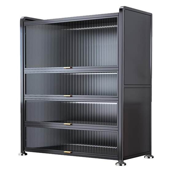 High-rise kitchen storage cabinet with plug hole