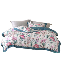 Mercury Home Textiles Cotton Set 100% Cotton Four-piece Floral Print Quilt Cover Sheets Home Bedding 24 New Products