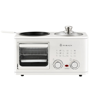 Xiaobei pig lazy four-in-one breakfast machine home multi-function fried steak toast fried steaming cooking pot small oven