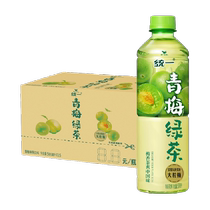 统一青梅绿茶500ml*15瓶L级软枝大粒梅整箱装风味茶饮料整箱