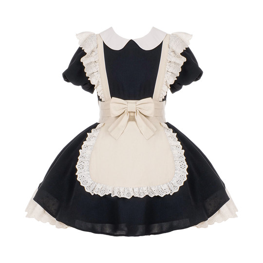 Maid's costume ancient style lace apron gives bow