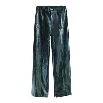 APHH FBKF APHH FATE-'circle'-adjustable double trouser type staggered split trousers leather staggered split trousers