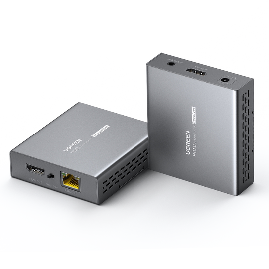 绿联hdmi网线延长器50/150/200米4k高清rj45网口音视频转换监控信号局域网放大增强usb接头kvm收发网络传输器