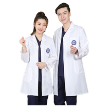 Korean version of white coat female short male doctor nurse coat beautician hospital special laboratory doctor work clothes