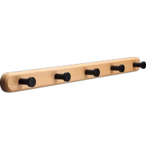 Solid wood clothes hooks without punching long row of hooks fitting room wardrobe entrance coat hook door wall hanging clothes hanger