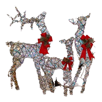 Christmas decoration luminous deer ornaments iron elk hotel shopping mall scene layout Christmas deer set decorations