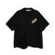 MOVEUP 2025 summer new style.FUN series pure cotton polo collar embroidered chapter short T-shirt for women