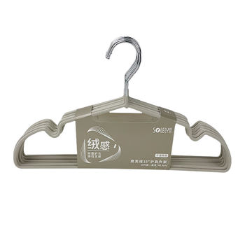 Shunyi suede flocked metal clothes hanger non-slip and traceless