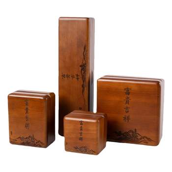 Solid wood ring jewelry box wenwan storage box bracelet pendant bracelet buddhist bead necklace packaging gift box box