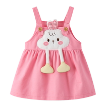 Fanhunting Girls Dresses Autumn 2024 New Childrens Princess Dresses Childrens Fashionable Baby One-Year-Old Dresses Spring and Autumn