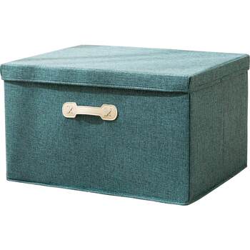 Cotton and linen large capacity clothes storage box sorting box for household use
