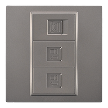 Model 86 concealed telephone with two-position dual-port Gigabit network socket telephone two-position Category 6 network cable computer socket