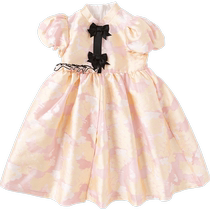 Balabala childrens dress summer dress girl princess dress child temperament sweet style baby bow skirt
