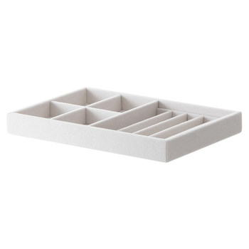 Lazy corner drawer velvet jewelry tray